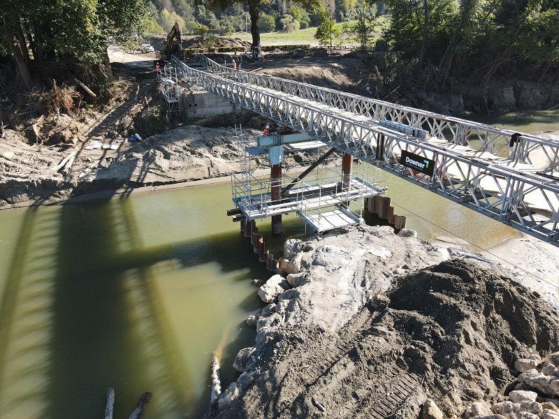 Rissington reconnected by Bailey bridge