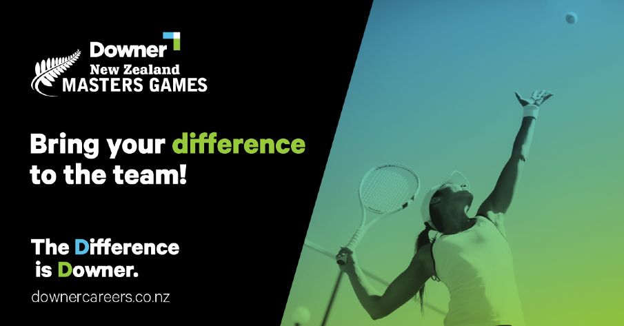 Downer’s second year of commitment to New Zealand Masters Games, Whanganui