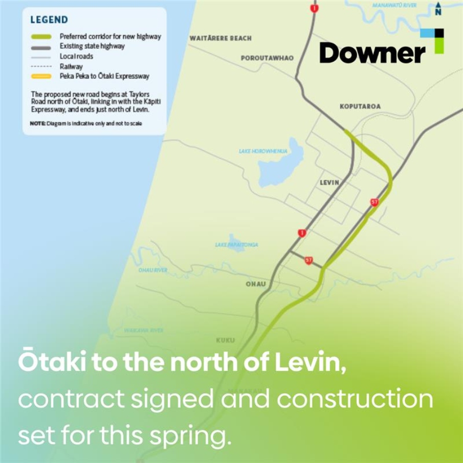 Construction contracts signed for Ōtaki to North of Levin highway Construction contracts signed for Ōtaki to North of Levin highway